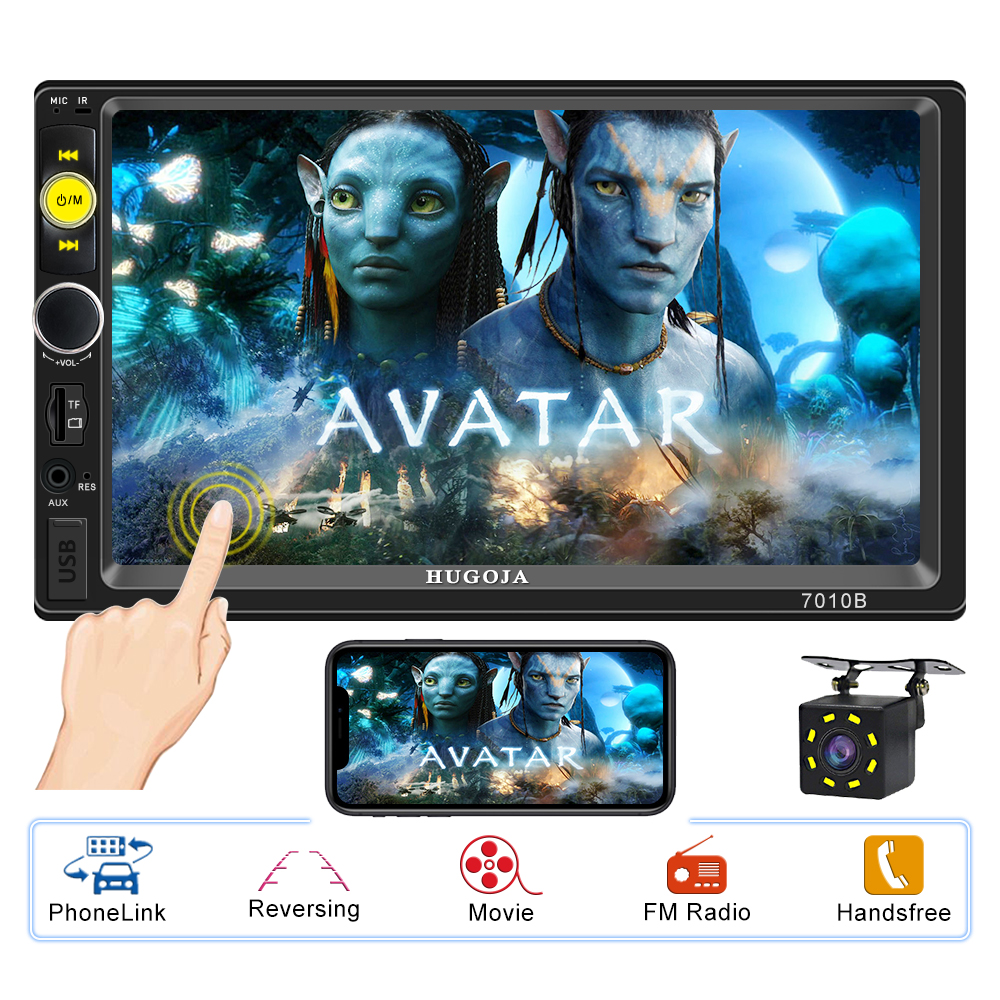 7010B 7" Double Din Touchscreen Car Stereo with Reverse Camera, Bluetooth & PhoneLink - Image 5
