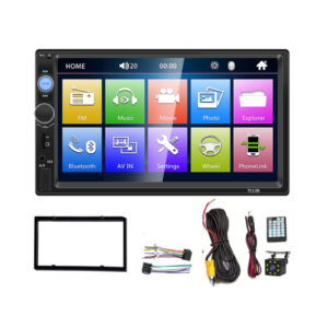 7010B 7" Double Din Touchscreen Car Stereo with Reverse Camera, Bluetooth & PhoneLink