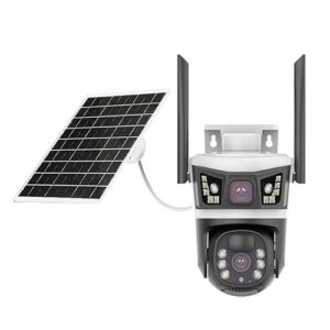 Maddox Solar-Powered Smart PTZ Security Camera – Dual Lens, 4G/WiFi, Full-Color Night Vision