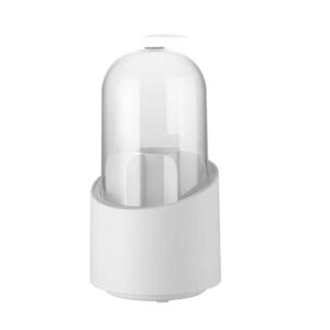 Maddox 360 Rotating Makeup Brush Holder with Clear Dustproof Cover