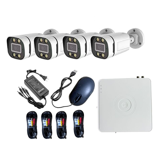 Maddox AHD Full-Color CCTV Kit – 4-Channel DVR with 4 Outdoor Cameras (24/7 Color Night Vision)