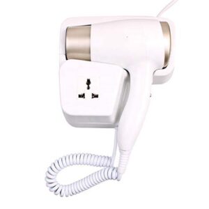 Maddox Wall-Mounted Hair Dryer with Plug Socket – Space-Saving Bathroom Hair Dryer