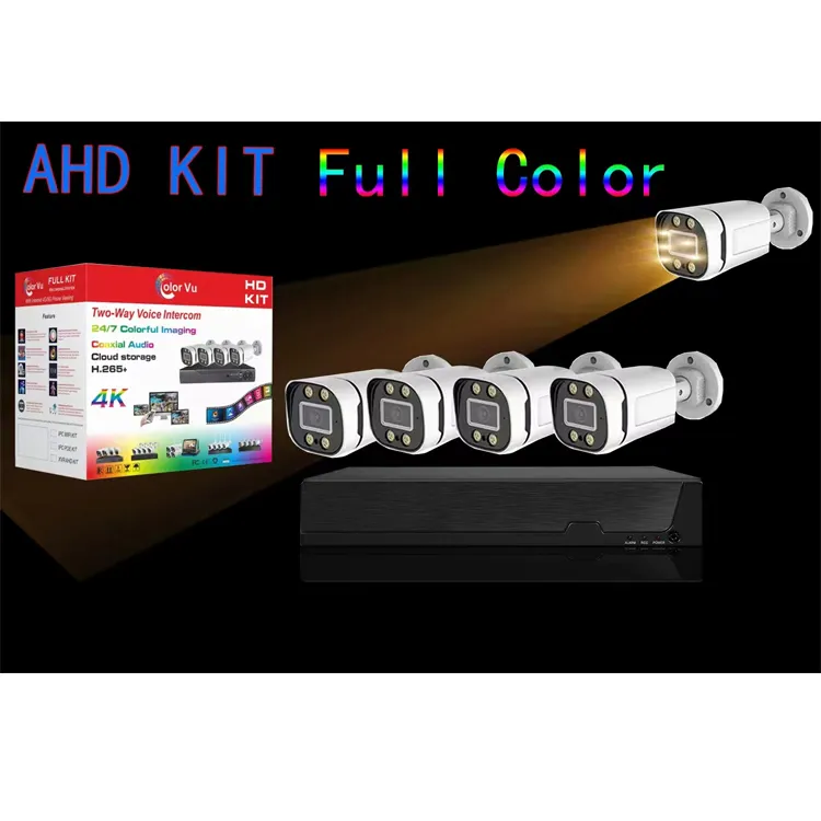 Maddox AHD Full-Color CCTV Kit – 4-Channel DVR with 4 Outdoor Cameras (24/7 Color Night Vision) - Image 2