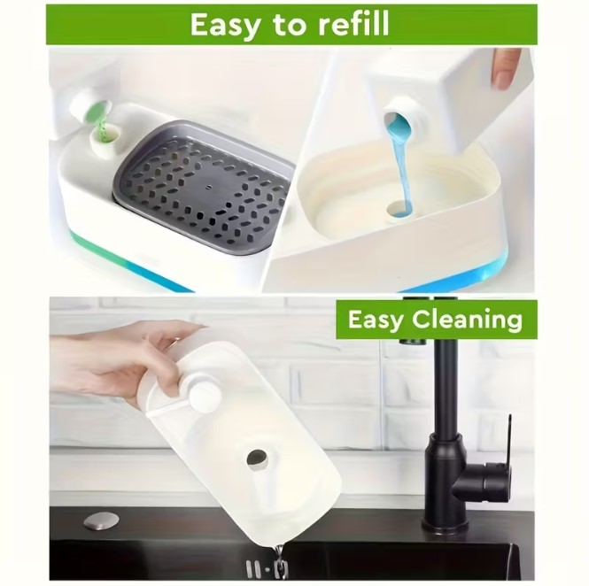 Maddox Soap Dispenser – Modern Refillable Hand Wash Dispenser for Bathroom & Kitchen - Image 2