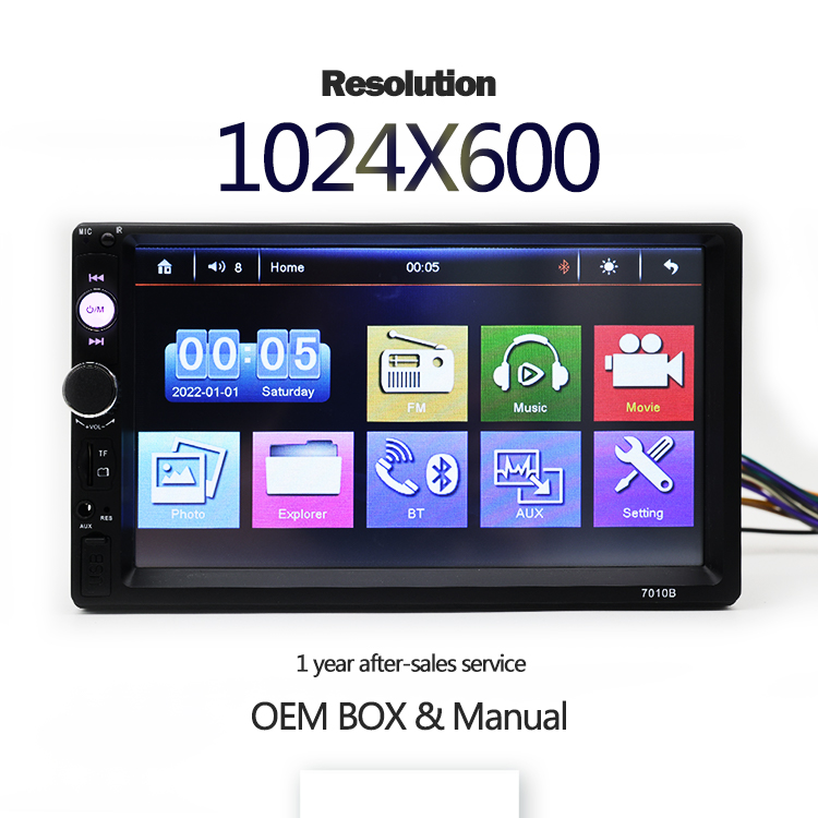 Maddox 7-Inch Double DIN Touchscreen Car Radio Multimedia Player - Image 3