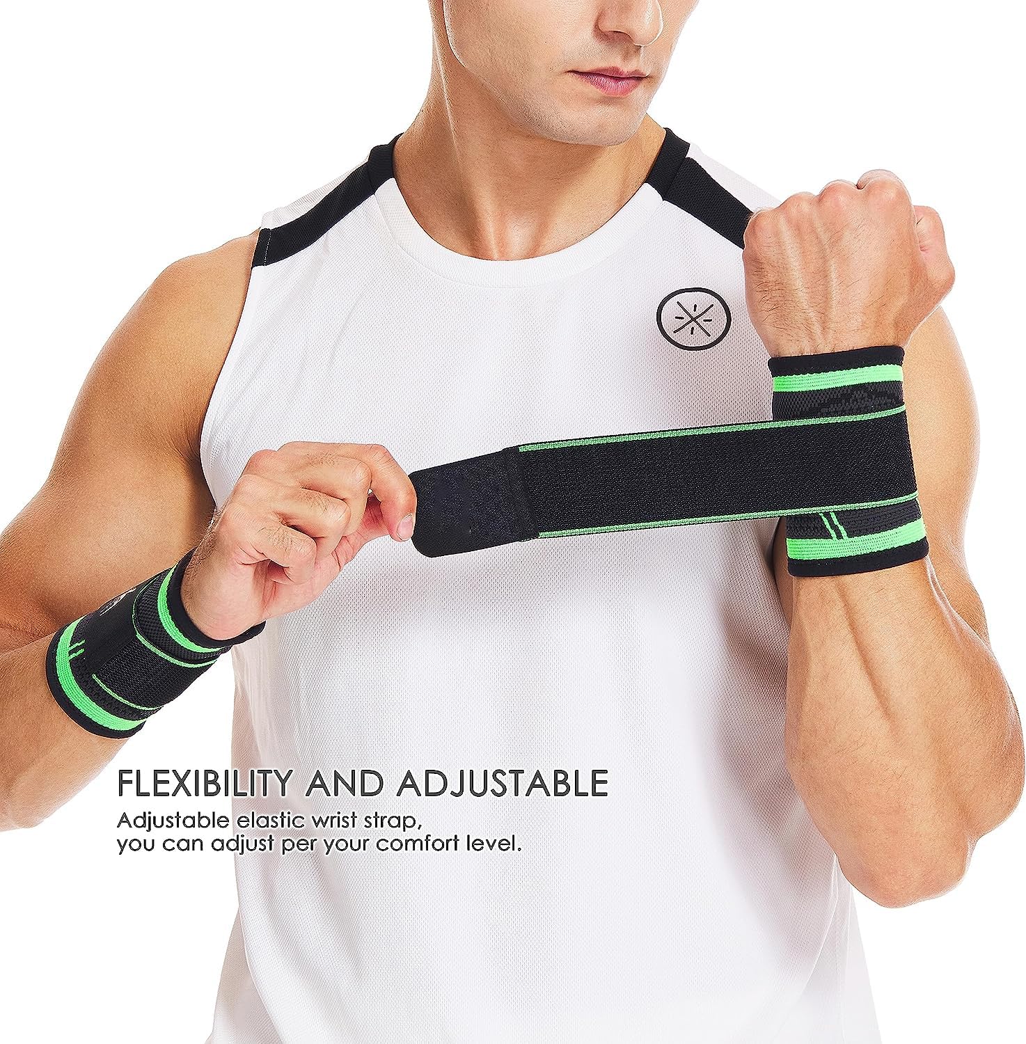 Maddox Adjustable Wrist Support Wrap – Compression Wrist Brace for Gym & Daily Use (Pair) - Image 3