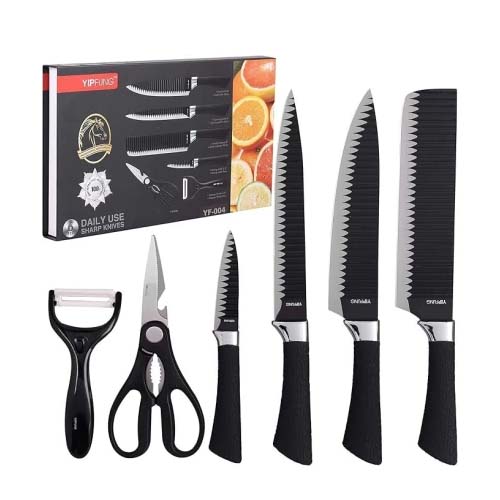 Maddox Forged Family 6-Piece Kitchen Knife Set with Non-Stick Coating - Image 4