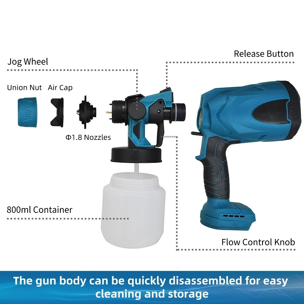 Maddox Cordless Electric Spray Gun – 48V Rechargeable Paint Sprayer with Battery - Image 4