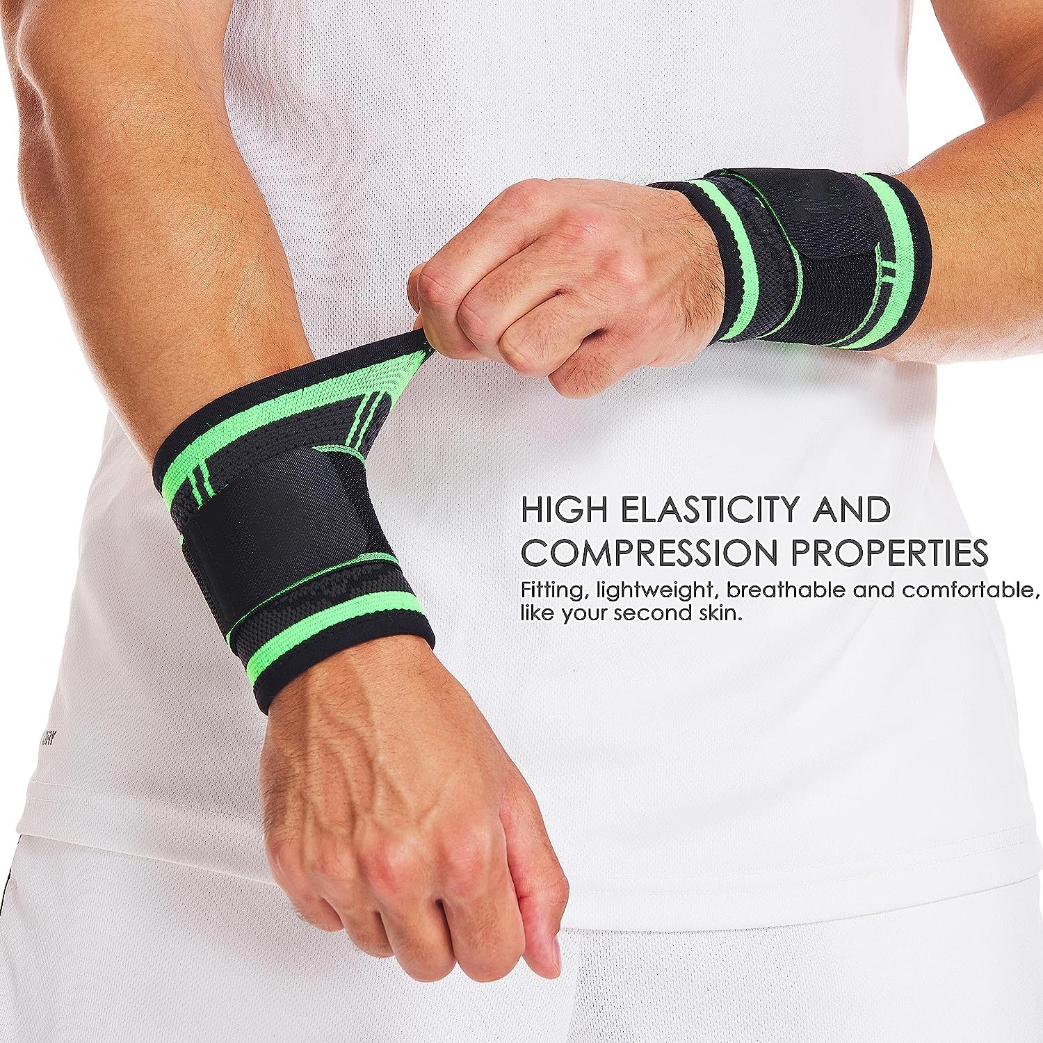 Maddox Adjustable Wrist Support Wrap – Compression Wrist Brace for Gym & Daily Use (Pair) - Image 4