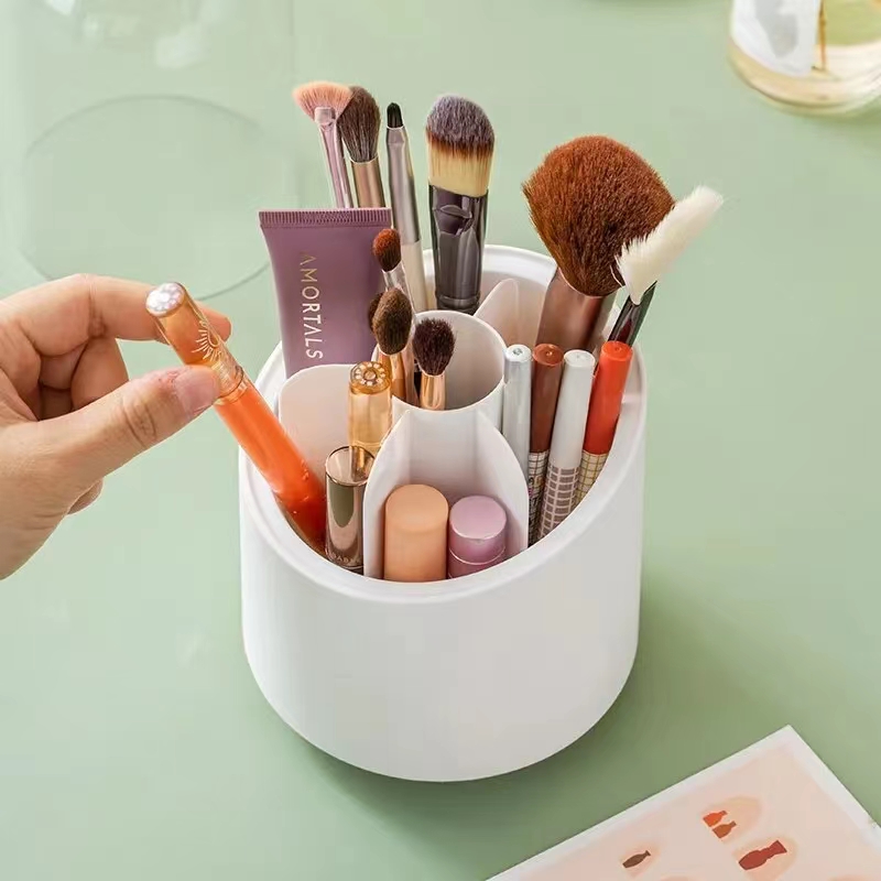 Maddox 360 Rotating Makeup Brush Holder with Clear Dustproof Cover - Image 4
