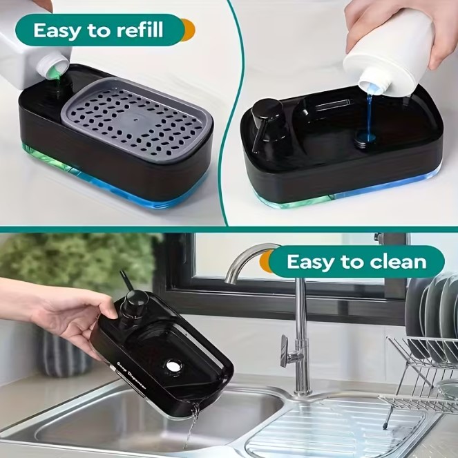 Maddox Soap Dispenser – Modern Refillable Hand Wash Dispenser for Bathroom & Kitchen - Image 4