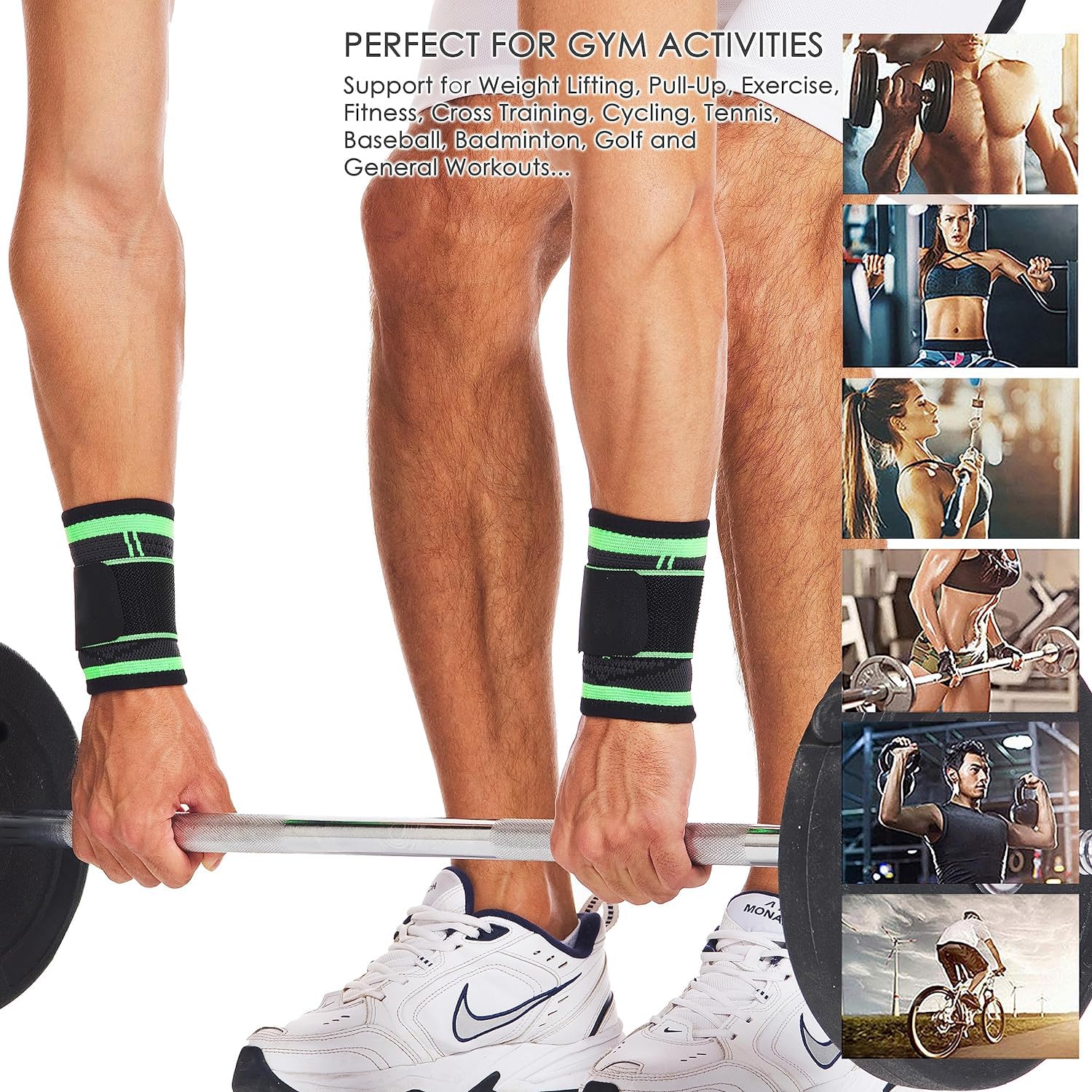 Maddox Adjustable Wrist Support Wrap – Compression Wrist Brace for Gym & Daily Use (Pair) - Image 5