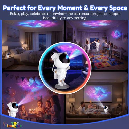 Maddox Astronaut Galaxy Projector – Star & Nebula Night Light with Remote Control - Image 5