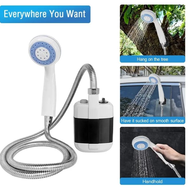 Maddox Portable USB Rechargeable Shower Pump with Handheld Shower Head - Image 5