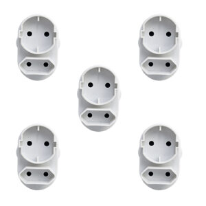 Maddox 5-Pack 2-Pin Travel Plug Adaptor (EU-Style)