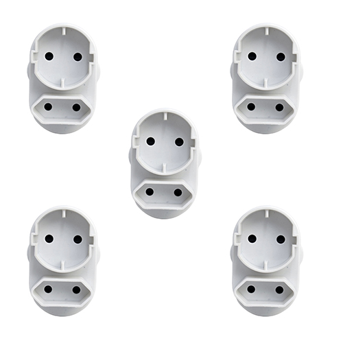 Maddox 5-Pack 2-Pin Travel Plug Adaptor (EU-Style)