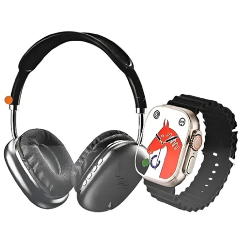 P9 Ultra 2 smart watch and wireless headphone combo set