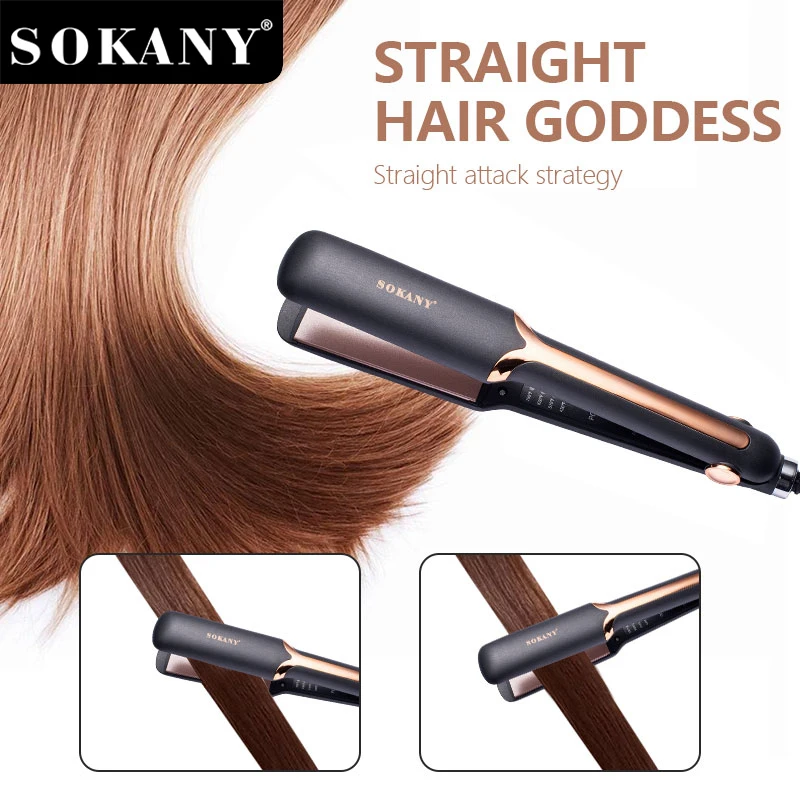 Sokany Professional Wide Plate Hair Straightener – Max Ceramic Flat Iron - Image 4
