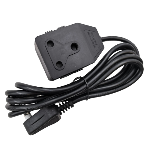 AIYI 3M Heavy Duty Extension Cord Lead – 2-Way South African Adapter (Black)