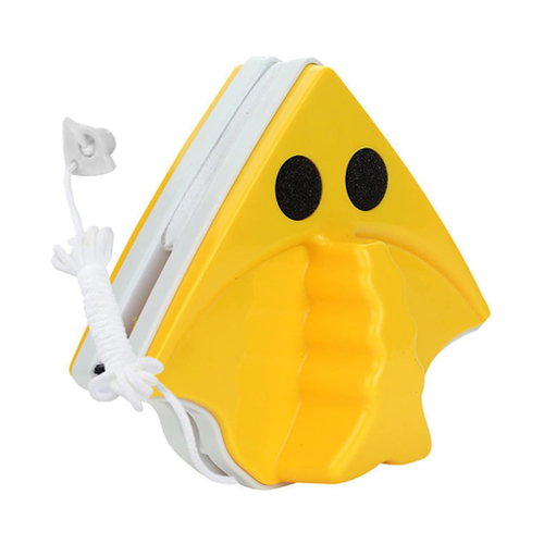 Magnetic Double-Sided Window Cleaner – Triangular Glass Surface Wiper & Glazing Sponge