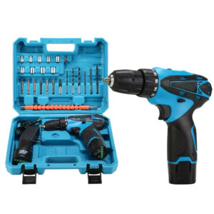 YCT 18V Cordless Electric Drill Kit with 2 Lithium-Ion Batteries & Accessory Set