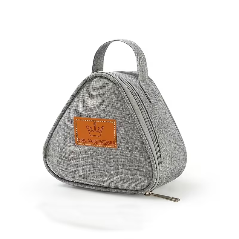 Mini Triangular Insulated Lunch Bag with Foil Lining & Top Handle