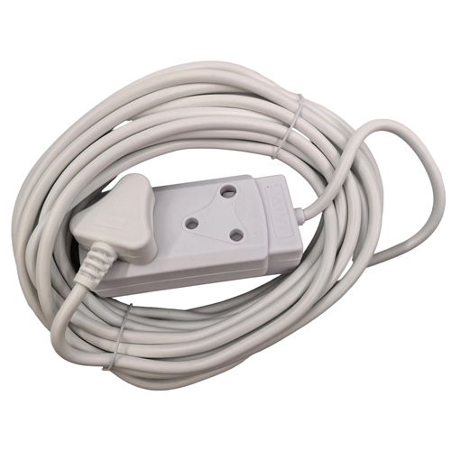AIYI 15M Heavy Duty Extension Cord Lead – 2-Way South African Adapter (White)