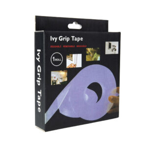 Ivy Grip Tape Multipurpose Double-Sided Transparent Gel Tape Roll (3m x 30mm) – Clear