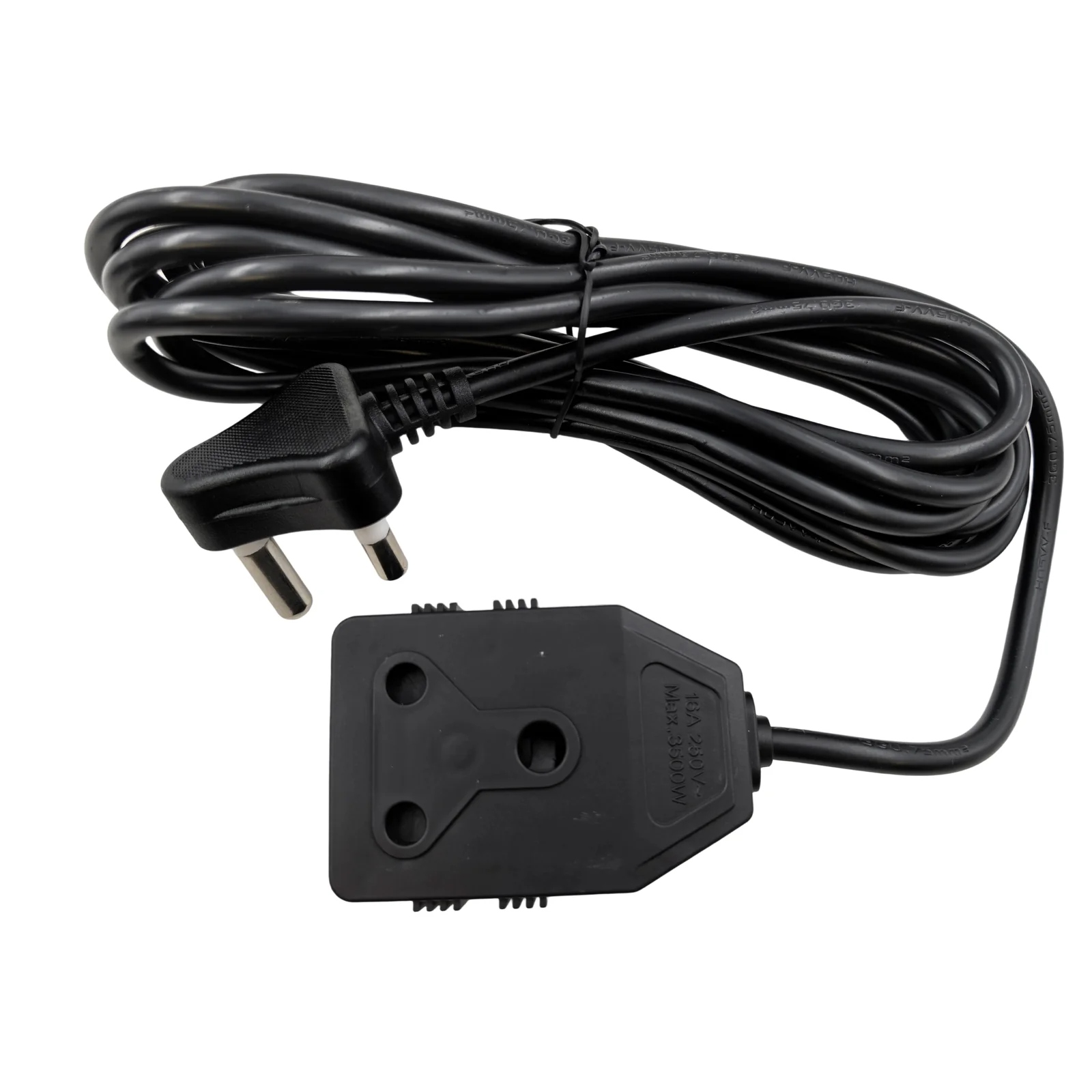 AIYI 5M Heavy Duty Extension Cord Lead – 2-Way South African Adapter (Black) - Image 2