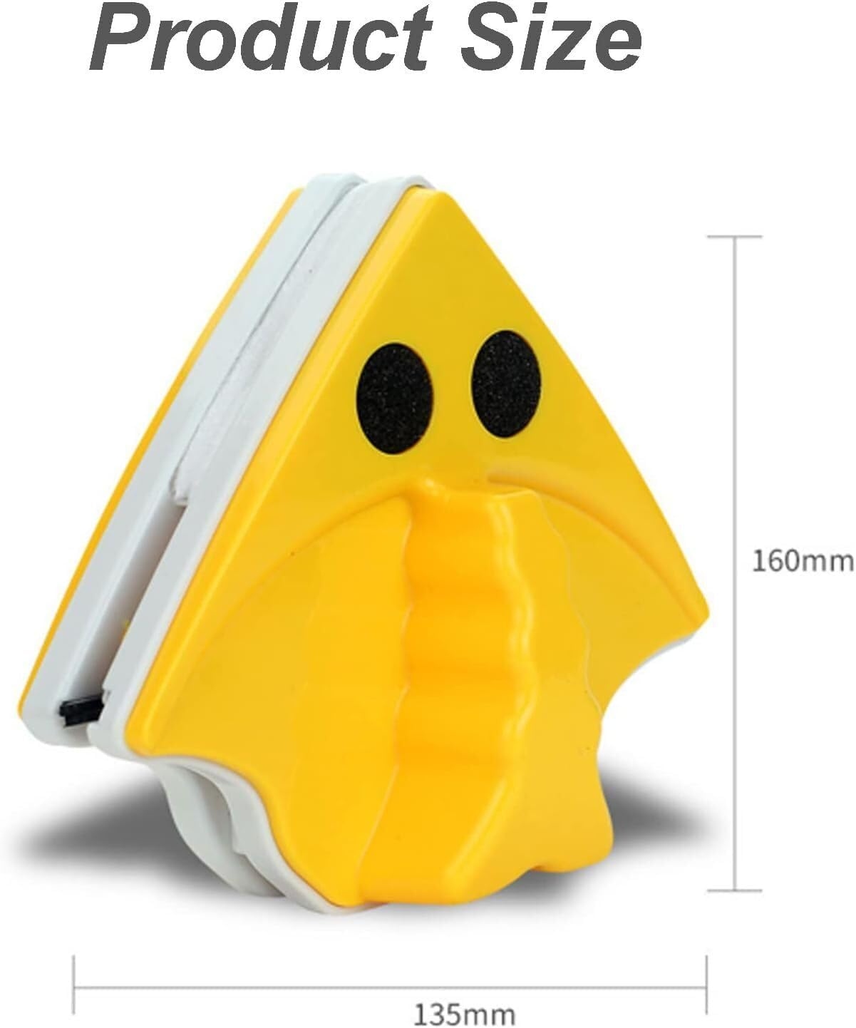 Magnetic Double-Sided Window Cleaner – Triangular Glass Surface Wiper & Glazing Sponge - Image 2