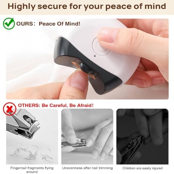 Electric Nail Clipper – Automatic Safety Nail Trimmer & Grinder with Storage Compartment - Image 4