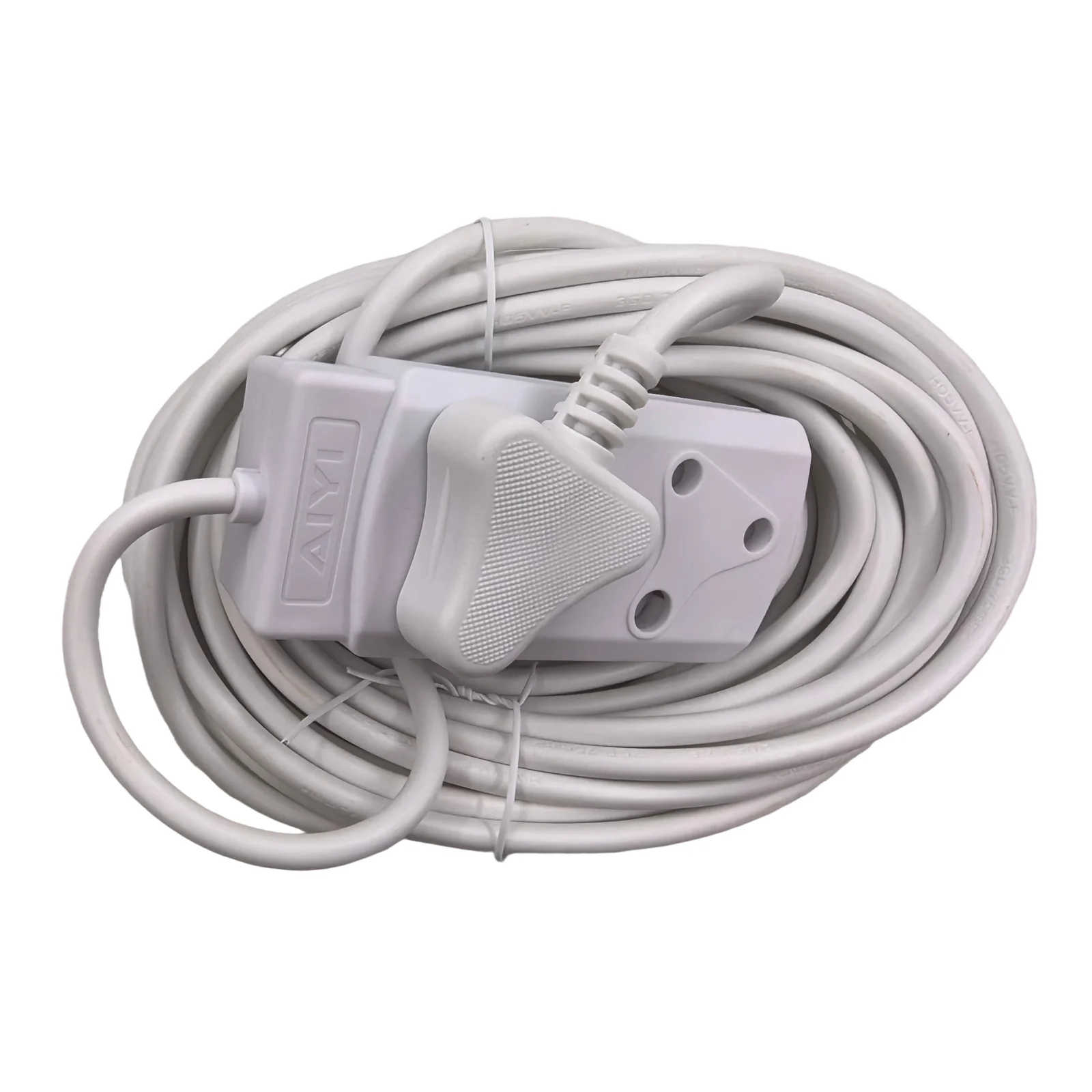 AIYI 10M Heavy Duty Extension Cord Lead – 2-Way South African Adapter (White) - Image 2