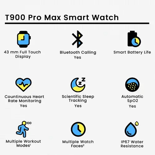 T900 Pro Max Series 7 Smartwatch with Fitness Tracker & Bluetooth Calling - Image 3