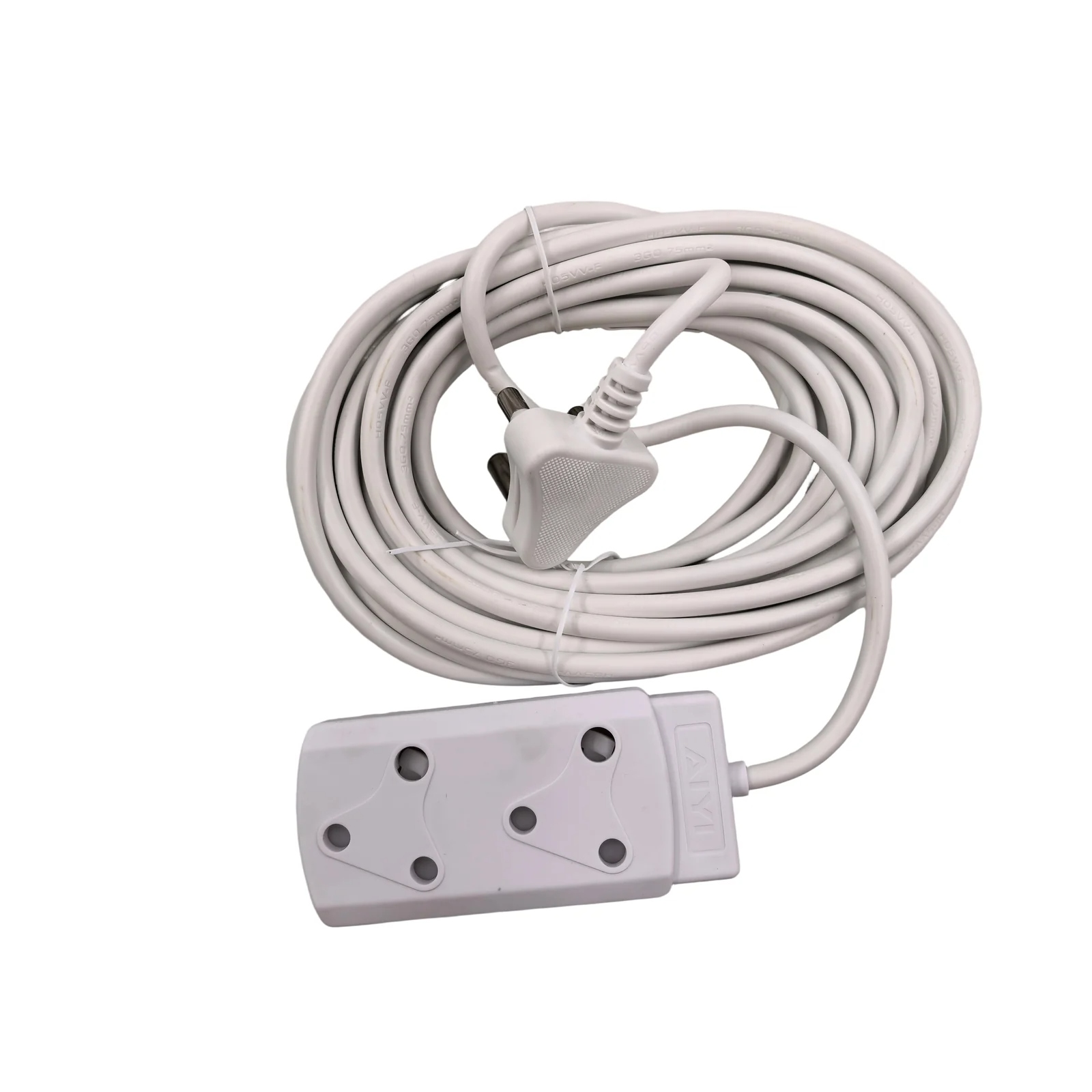 AIYI 10M Heavy Duty Extension Cord Lead – 2-Way South African Adapter (White) - Image 3
