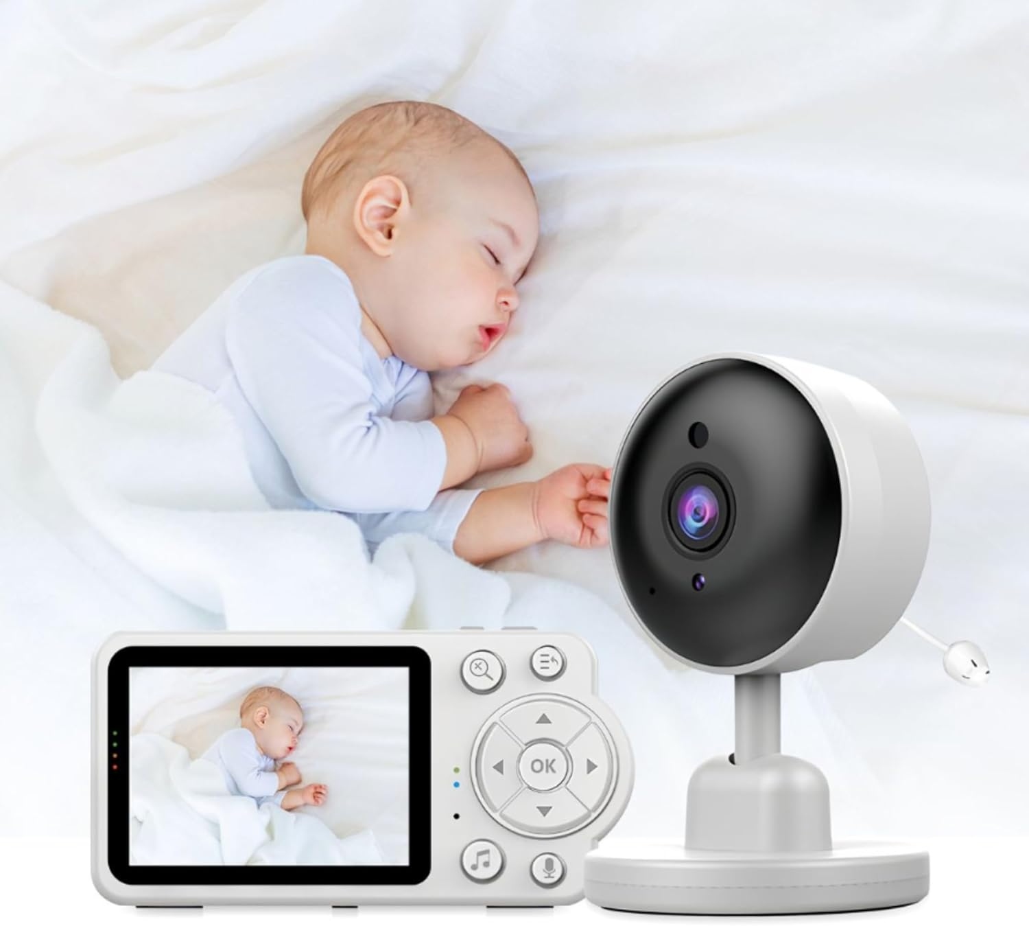 2.8-Inch Wireless Video Baby Monitor with 2600mAh Battery & Two-Way Audio - Image 4