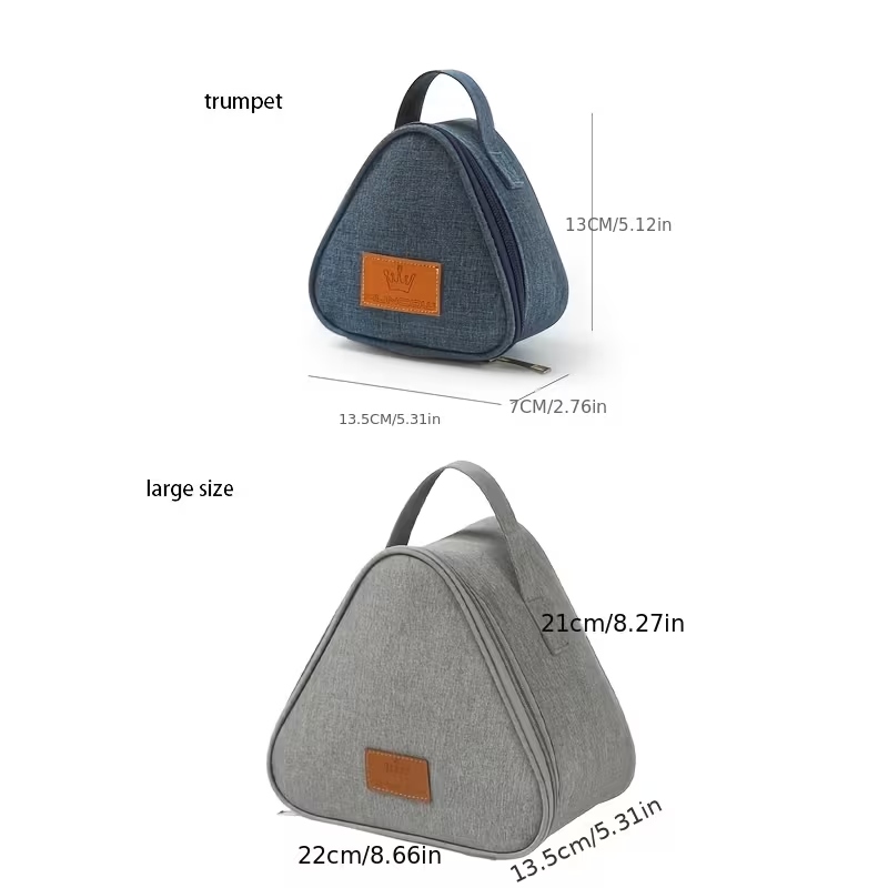 Mini Triangular Insulated Lunch Bag with Foil Lining & Top Handle - Image 5