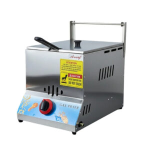 6L Single-Tank Commercial Gas Deep Fryer - Countertop Stainless Steel LPG Chip & Chicken Fryer