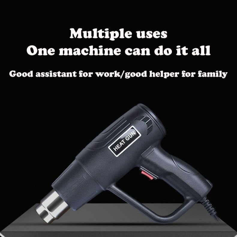 Heavy Duty 2000W Dual Temperature Hot Air Heat Gun – Professional Shrink Wrap & Paint Stripper - Image 2