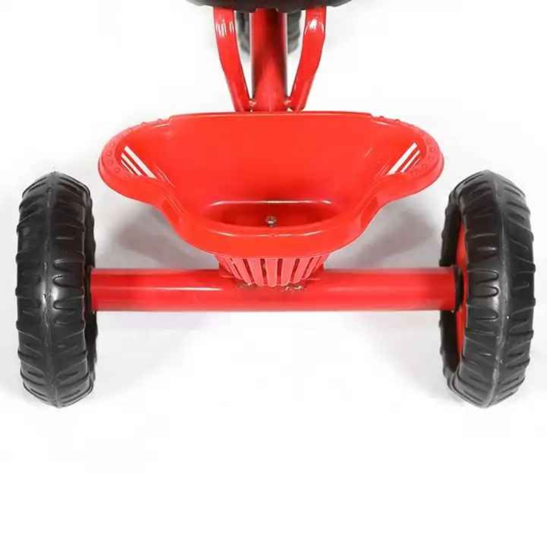 Kids Outdoor Three-Wheel Tricycle with Front & Rear Storage Baskets - Children's First Ride-On Toy Bike - Image 3