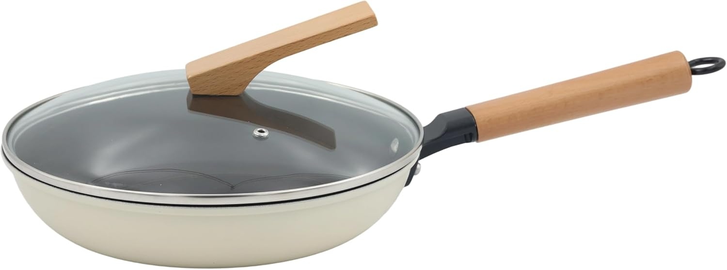 AIYI 7-Piece Refined Iron Non-Stick Cookware Set - Premium Pots, Saucepan & Frying Pans Kit (Wooden Accents) - Image 3