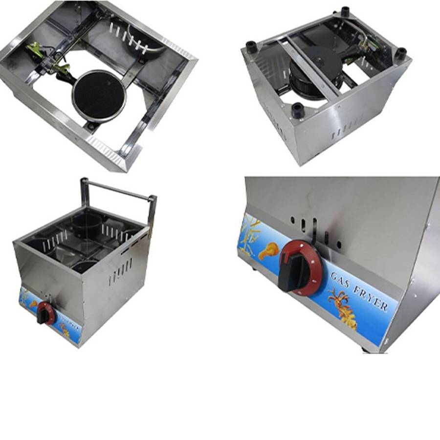 6L Single-Tank Commercial Gas Deep Fryer - Countertop Stainless Steel LPG Chip & Chicken Fryer - Image 3