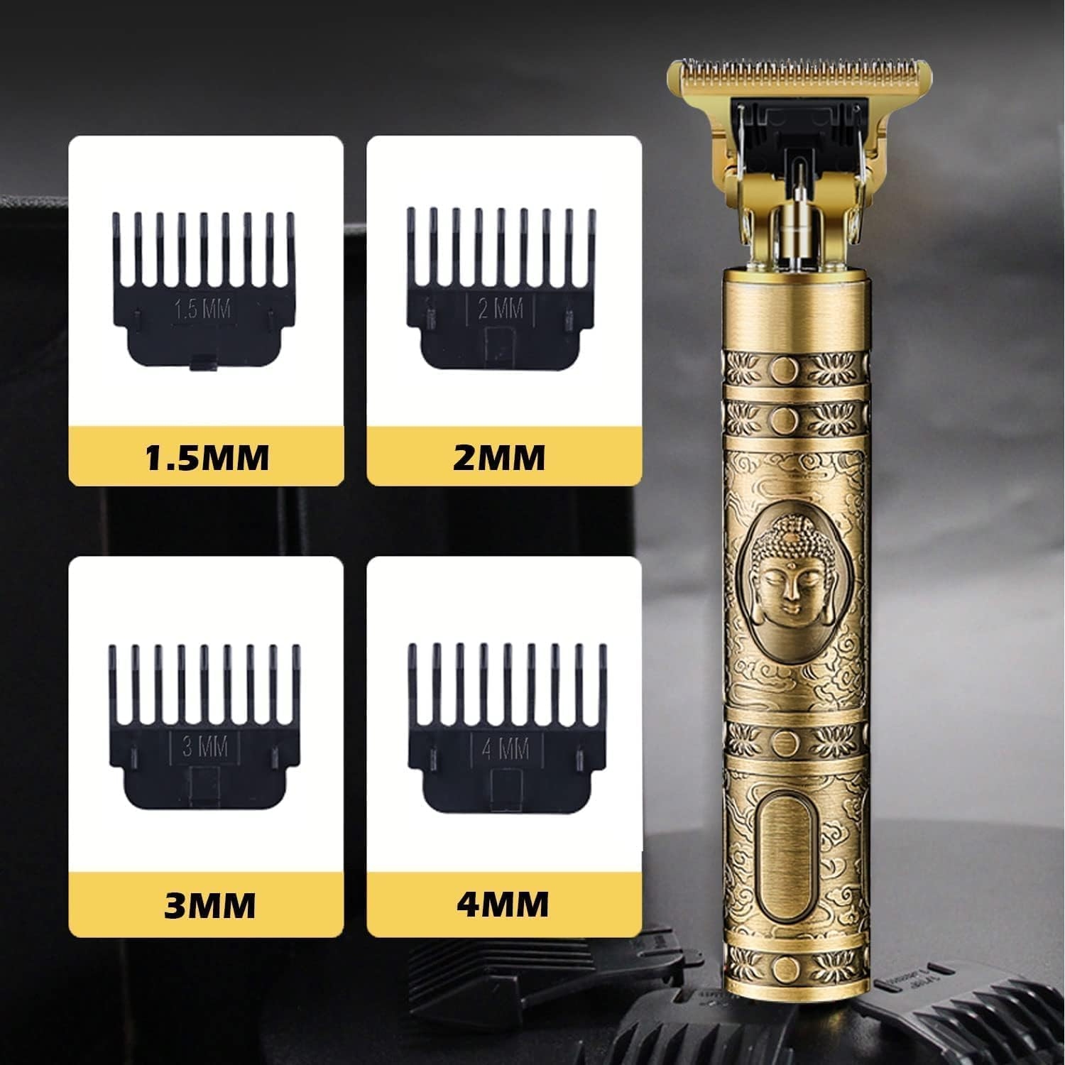 Vintage T9 Professional Hair Trimmer - Cordless Rechargeable Precision T-Blade Clipper (Gold/Bronze) - Image 4