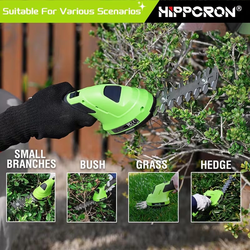 2-in-1 Rechargeable Cordless Grass Shear & Shrub Trimmer – Lithium Battery Garden Multi-Functional Scissors - Image 4