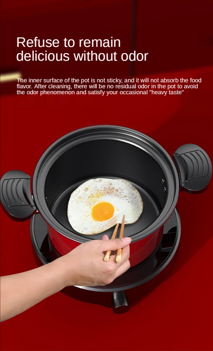 28cm Non-Stick Micro Pressure Stew Pot - Low-Pressure Cooking Casserole Pot with Locking Handles (Assorted Colors) - Image 5