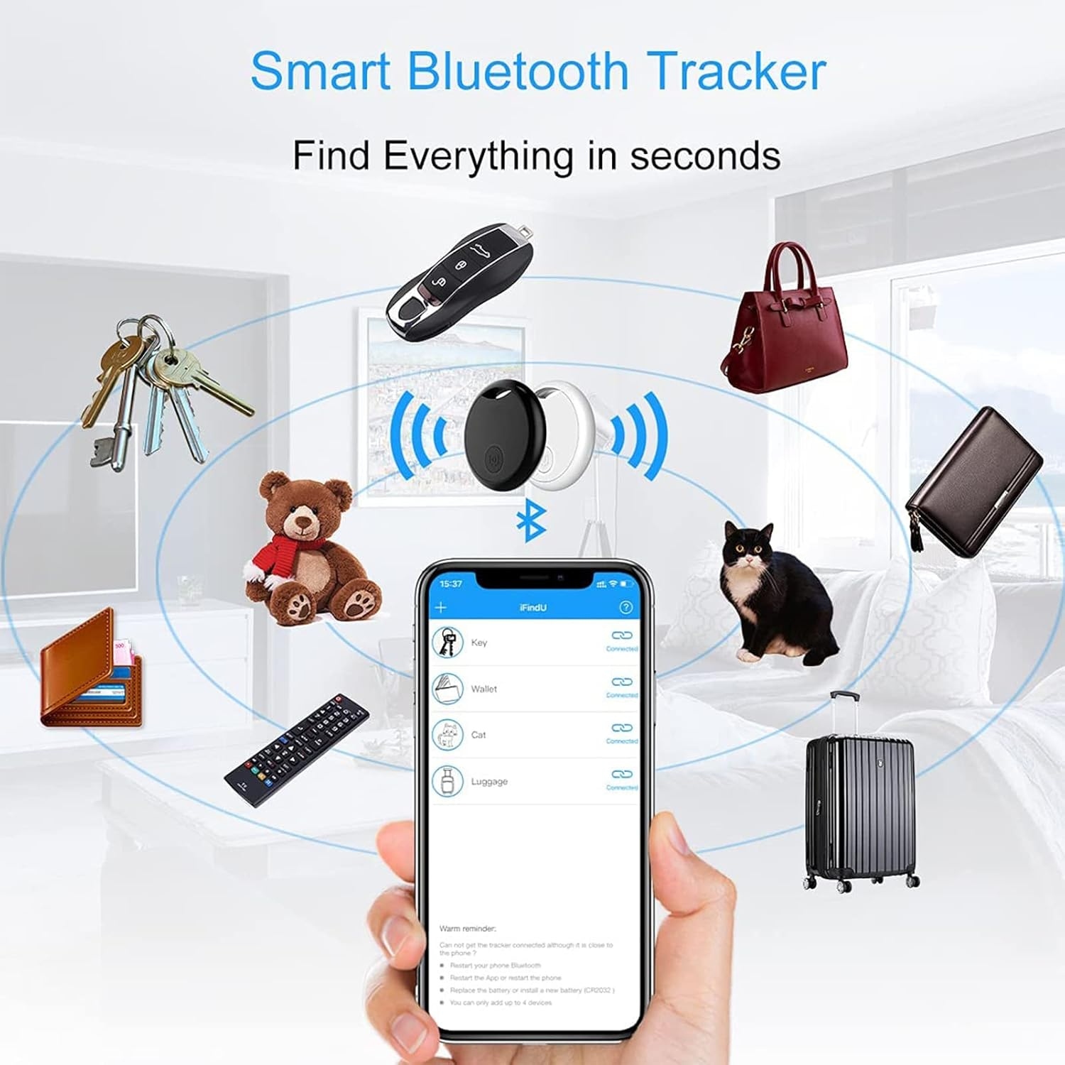 FinderGo Mini Smart Bluetooth Tracker Tag - Apple Find My Compatible - Image 6