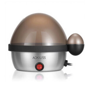 Ackiliss Electric Egg Boiler & Steamer - Stainless Steel Rapid Egg Cooker with Automatic Shut-Off