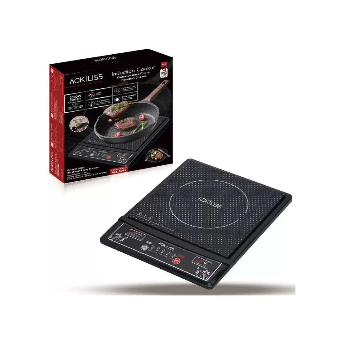 Ackiliss Digital Electric Induction Cooktop - Single Burner Countertop Hot Plate Cooker with Touch Controls - Image 2