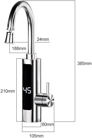 Instant Electric Heating Water Faucet - Tankless Fast Hot Water Kitchen Tap with Touch Screen Digital Display - Image 2