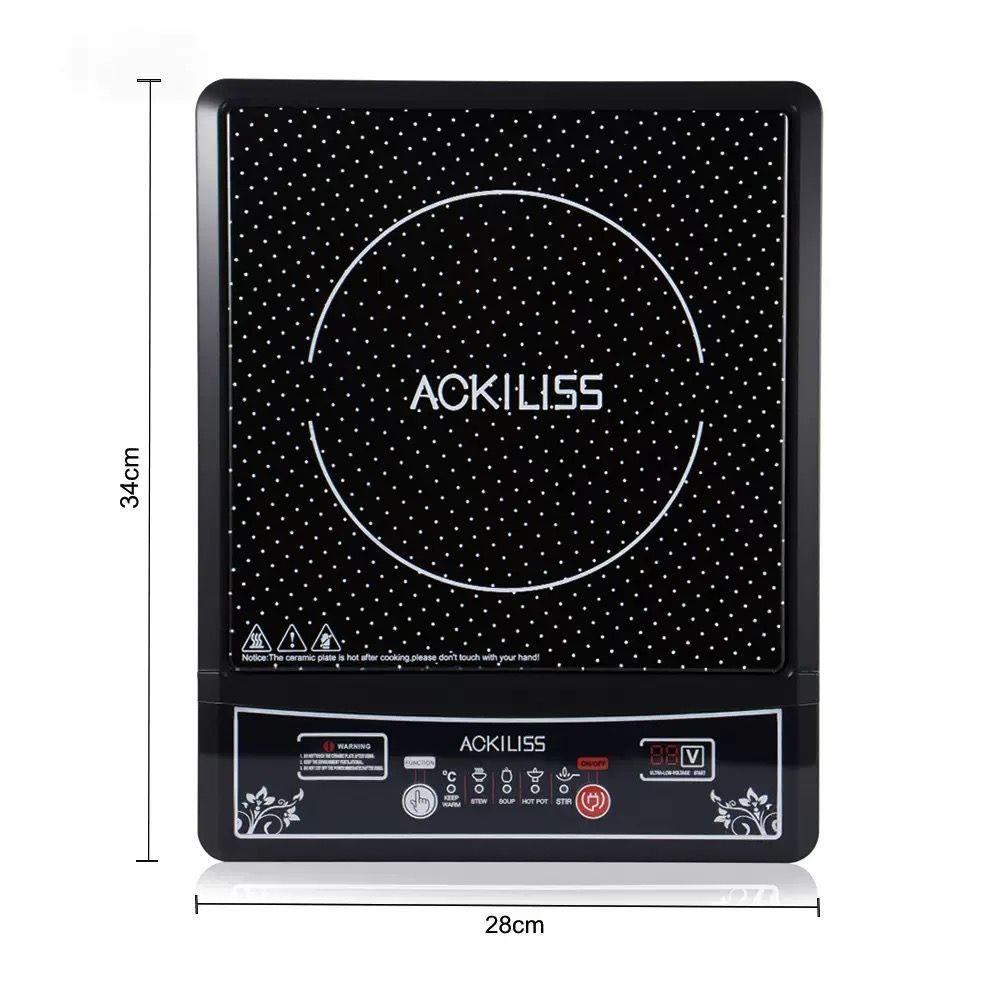 Ackiliss Digital Electric Induction Cooktop - Single Burner Countertop Hot Plate Cooker with Touch Controls - Image 3