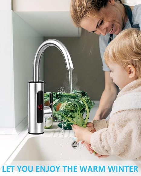 Instant Electric Heating Water Faucet - Tankless Fast Hot Water Kitchen Tap with Touch Screen Digital Display - Image 5